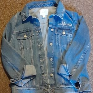 Like new denim Jacket. Embroidering